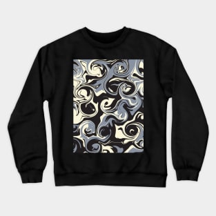 Spill - Black, Gray and Cream Crewneck Sweatshirt